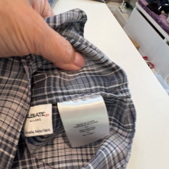 Zachary Prell Grey and Black Plaid Casual Button Down Shirt - Picture 5 of 8